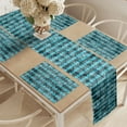 thumbnail image 2 of Ambesonne Grunge Table Runner & Placemats, Contemporary Art Dots, Placemat 4 pcs + Runner 12"x90", Pale Blue Grey, 2 of 2