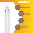 thumbnail image 2 of Sunlite 24W T5 HO 2-Foot Linear Fluorescent Tube Light Bulb, 6500K Daylight, 1800 Lumens, Mini G5 Bi-Pin Base, ROHS Compliant, 2 of 5