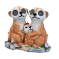 thumbnail image 3 of simhoa Garden Meerkat Family Solar Light Statue Animal Figurine Craft with Realistic Eye Movement for Garden Lawn Yard Patio Outside, 3 of 8