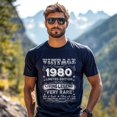 thumbnail image 3 of Vintage 1980 Limited Edition T-Shirt, Retro Birthday Shirt for Men, Perfect Gift for 1980 Birth Year, 3 of 4