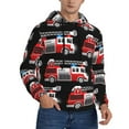 thumbnail image 2 of Salouo Fire and Rescue Truck Pattern Men's Fall Hoodie Sweatshirt,Sport Hoodie with Pockets for Men Pullover Casual Hooded Sweatshirt-3X-Large, 2 of 7