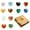 A, variant on 2025 & CISIL 12PCS Heart Crystals Stones, Crystal Quartz Gemstones Pocket Amethyst Natural Hearts Stone Balancing Love Mother's Day Gifts For Women 0.8in