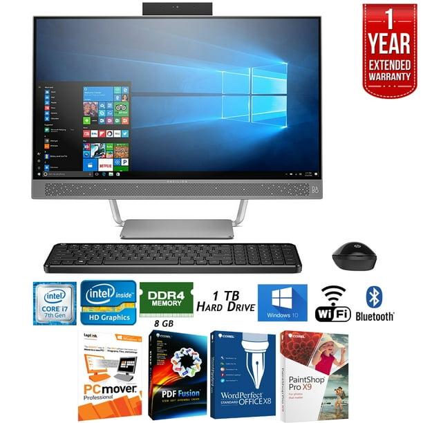 Hp Pavilion 24 10 Intel Core I5 7400t 1tb 23 8 All In One Desktop Computer Elite Suite 17 Standard Software Bundle Corel Wordperfect Pc Mover Pdf Fusion X9 1 Year Extended Warranty Walmart Com