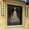 thumbnail image 4 of Queilt (1 Pack)Golden Christmas Tree Window Clings Stickers for Glass, Large DIY Static Wall Window Door Mural Showcase Decal Sticker, 4 of 4