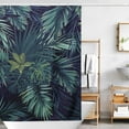 thumbnail image 3 of Green Shower Curtain Leaves Printing Pattern Modern Natural Plant Pattern Polyester Bathroom Waterproof Curtains, 3 of 8