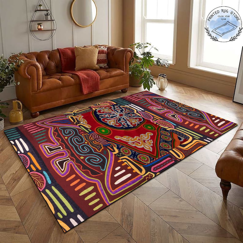 Stylish Ethnic Living Room Interior With Design Modular Sofa Stock Photo -  Download Image Now - iStock