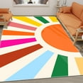 thumbnail image 3 of Large Area Rug ,Washable Rugs Non-Slip Carpet Colorful Sun Accent Rug Soft Low Pile Throw Mat Indoor Low Pile Nursery Rug,M, 3 of 9