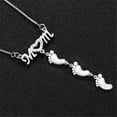thumbnail image 7 of Jewelry VerPetridure Vertical Feet Necklace With Birthstones for mother's Day gift, 7 of 7