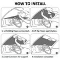 thumbnail image 6 of Fotbe Tropical Leaves Flower Car Windshield Sunshade | Sun Visor Protector Front Window Shade, Keeps Out UV Rays, Keeps Your Vehicle Cool-Medium, 6 of 7