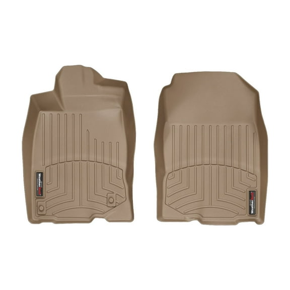 WeatherTech Custom Fit FloorLiners compatible with 2011-2016 Honda CR-Z - 1st Row (Driver & Passenger), Tan