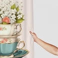 thumbnail image 3 of Chilfamy Flowers Printed Polyester Fabric Shower Curtain Set with Hooks for Bathroom Décor - Waterproof Shower Curtain with Sustainable Design and Easy Installation 69x72, 3 of 7