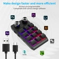 thumbnail image 2 of yeacher Compact 12-Key Ultra-Thin Bluetooth Keyboard with Red Switches, Hot-Swappable Design, Dual Knobs for Gaming and Office Use, 2 of 6