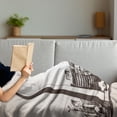 thumbnail image 3 of Obelisk Soft Flannel Fleece Throw Blanket, Buenos Aires Argentina Lettering City Sketch with Famous Monument, Cozy Plush for Indoor and Outdoor Use, 60" x 80", Dark Taupe and Eggshell, by Ambesonne, 3 of 5