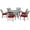 Red, variant on Hanover Traditions 7-Piece Dining Set in Red with Six Dining Chairs and a 60 In. Cast-top Table
