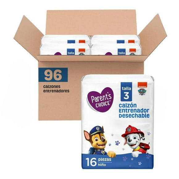 Calzón entrenador Parents Choice Talla 3 Niño 96 pzs