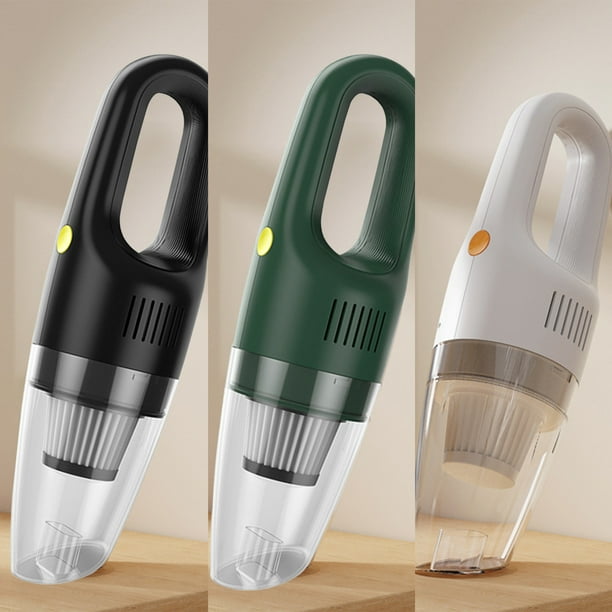 Aspiradora portátil recargable USB - Ligera y portátil, húmeda y seca, batería de 2000mAh, 20 minutos de autonomía, para limpieza de coches y hogares, negro/blanco/verde
