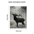 thumbnail image 2 of PIKWEEK  Black and White Deer Canvas Wall Art Forest Elk Picture Painting for Home Living Room Bedroom Decor, 2 of 5