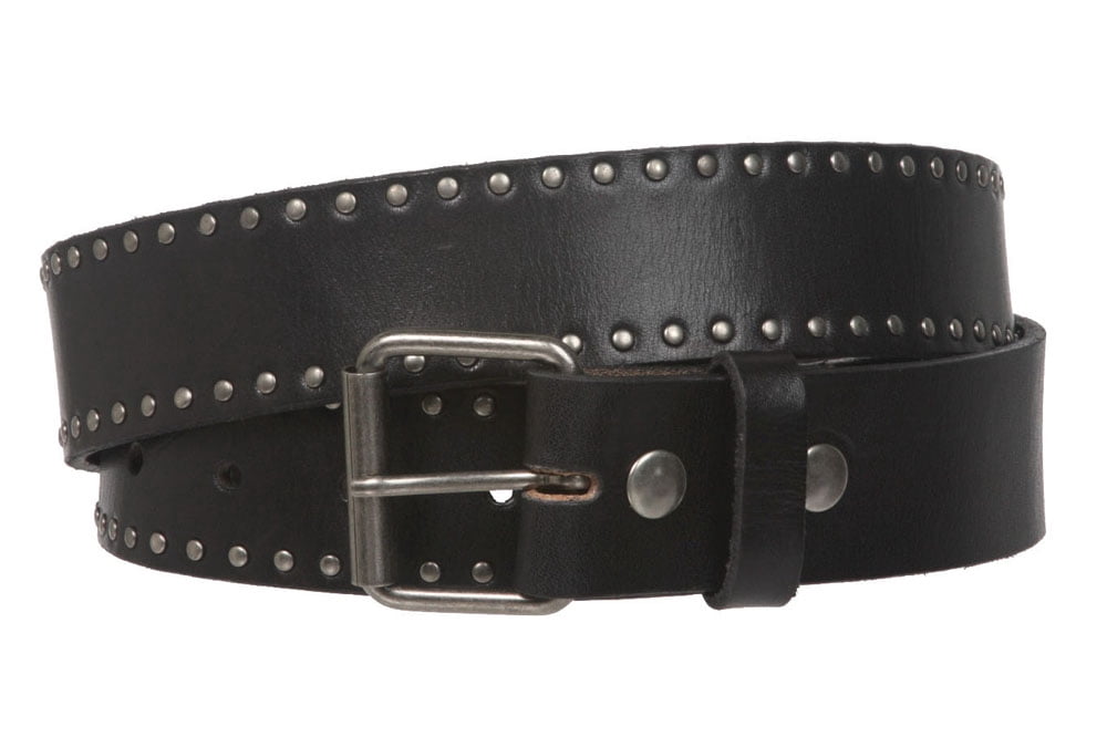 Genuine Vintage Retro Circle Studded Leather Belt  display picture 1