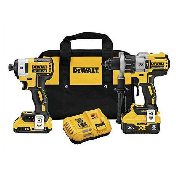 DEWALT 20V MAX* XR Cordless Drill Combo Kit, Hammer Drill & Impact Driver, Power Detect Technology (DCK299D1W1)