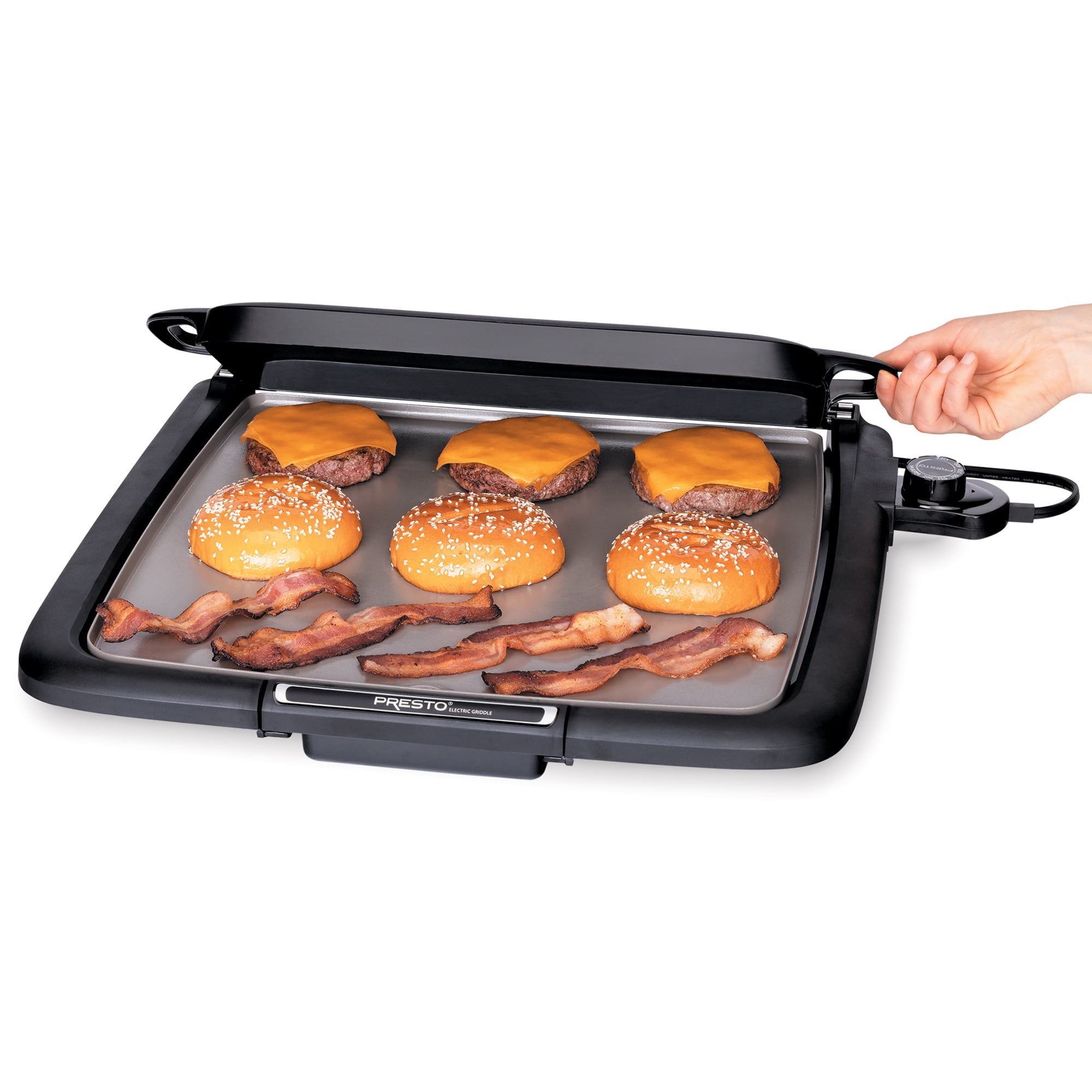 Heating Presto Flat Grill Griddle With Warming Tray Costco Presto