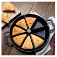 thumbnail image 3 of GpLuMy 10-in Cast Iron Wedge Cornbread Skillet Features Side Loop Handles For Easy Transport Bakes 8 Wedges of Cornbread, 3 of 3