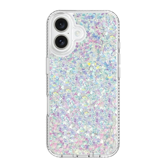 onn. Phone Case for iPhone 16 - Iridescent Glitter Fleck