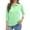 Mint Green, variant on Women's Polo Shirts 3/4 Sleeve 5-Button Solid Color Shirts, Casual Business Collared Shirts Basic Tops, Spring & Summer Polo Collared T Shirts Breathable Trendy Tunic Tops Army Green L