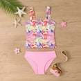 thumbnail image 2 of Godom Girls Tankinis Two Pieces Swimsuits Hawaiian Beach Sport Bathing Suit Set for 2-12 Years Old Kids,Pink, 2 of 7
