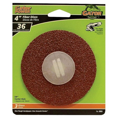 

Gator 3063 Fiber Disc 36-Grit Extra Coarse Grade Aluminum Oxide 4 in Dia