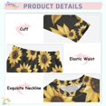 thumbnail image 3 of FORMRS Long Sleeve Top and Pants Pajama Set for Niños 2-Piece Sleepwear, Sizes 18M-8Y, Black Sunflower Pattern, 3 of 6