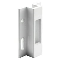 Prime-Line White Extruded Aluminum Sliding Door Lock Keeper