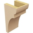 thumbnail image 5 of 5"W x 5"D x 10"H Wide Yorktown Rough Cedar Woodgrain TimberThane Corbel, Primed Tan, 5 of 6