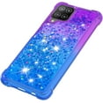 thumbnail image 6 of Samsung Galaxy A22 4G Case (Not 5G),Samsung Galaxy M32 Creativity Clear Gradient Quicksand Case Glitter Flowing Liquid Floating Sparkle Cover for Samsung Galaxy A22 4G JB Purple Navy, 6 of 14
