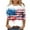 Style 7, variant on GERsome 4th of July 3/4 Sleeve Womens Tops Casual Loose Fit Crewneck T Shirts American Flag Patriotic Tee Shirts S-3XL