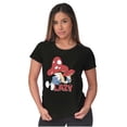 thumbnail image 4 of The Smurfs Cartoon Lazy Mushroom Nap Women's T Shirt Ladies Tee Brisco Brands S, 4 of 5