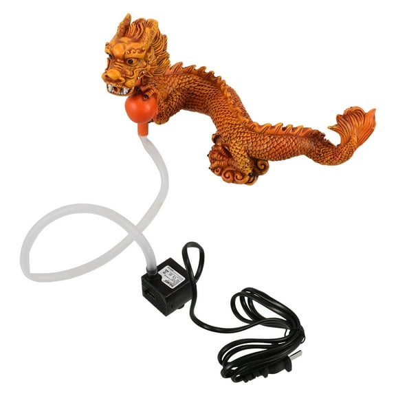 PAMINGONO 1Set Fish Tank Figurines Decorations Dragon Shape Resin Aquarium Landscaping 11.8x4.9x3.1in