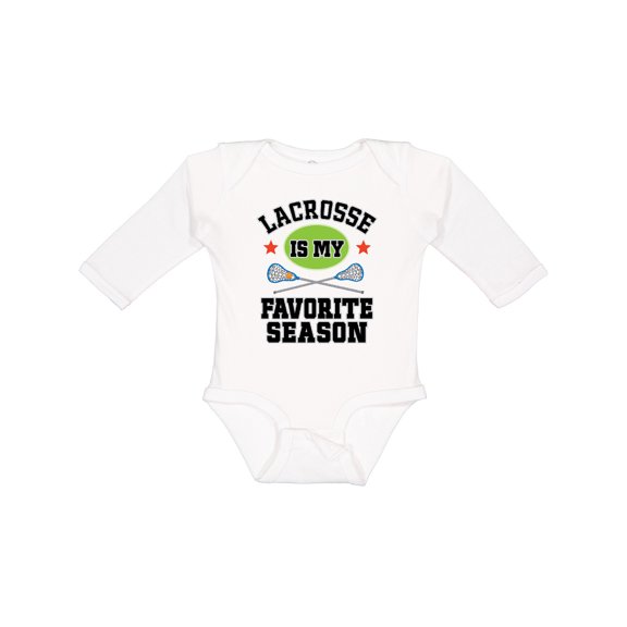 Inktastic Lacrosse Is My Favorite Season Boys or Girls Long Sleeve Baby Bodysuit