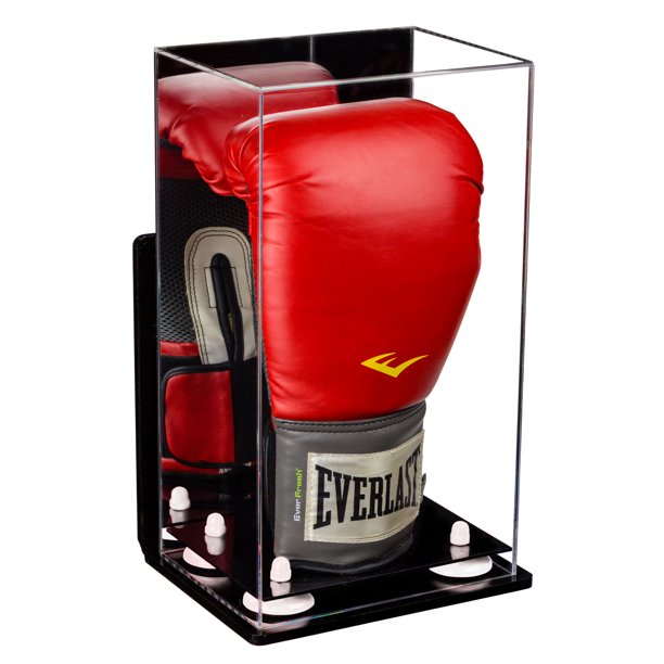 Deluxe Acrylic Boxing Glove Display Case with Mirror, Wall Mount and