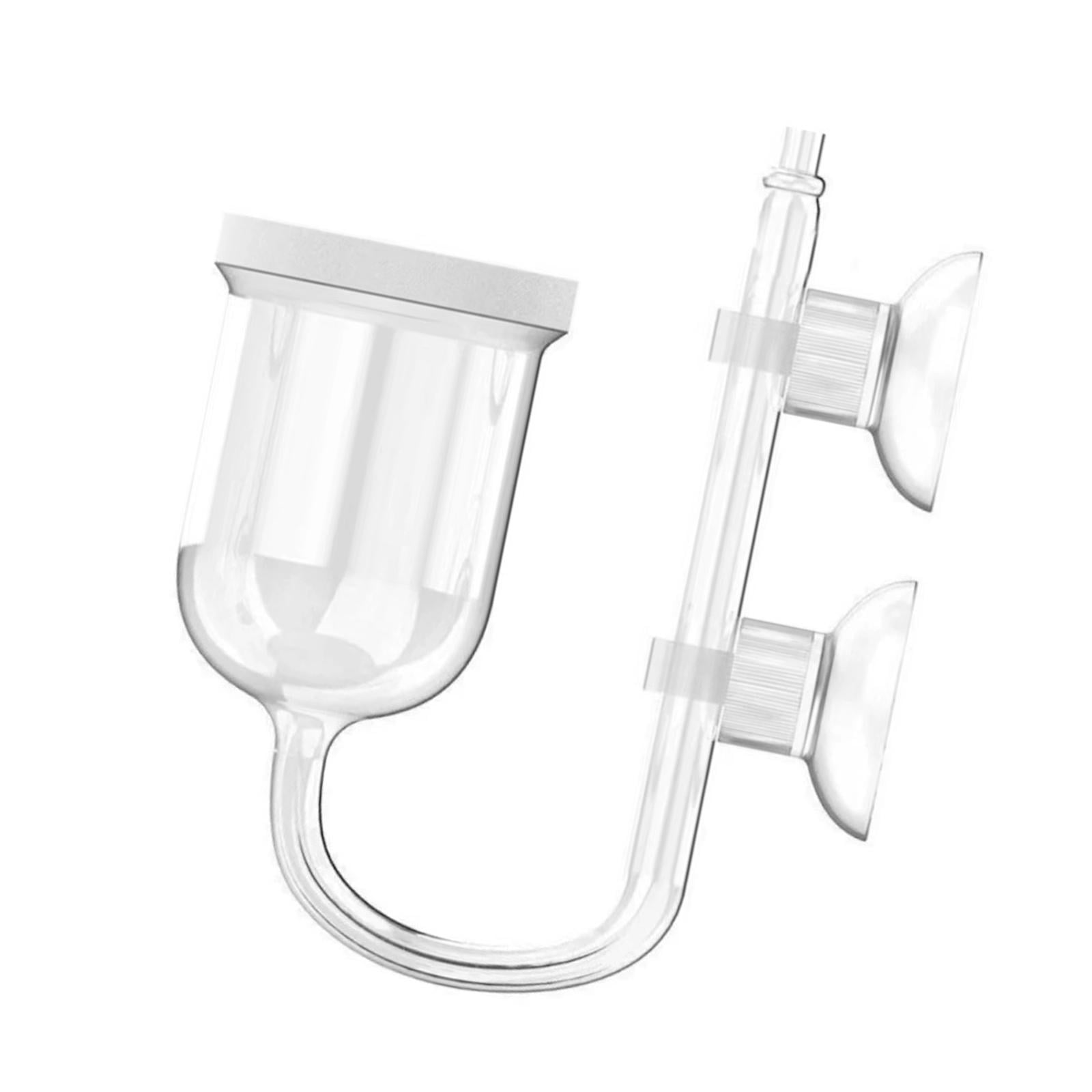 Lazsy Aquarium CO2 Diffuser in U Shape with Built-in Bubble Counter, Clear Design, Dia
