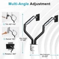 thumbnail image 4 of MAYEERTY Dual Monitor Counterbalance Desk Mount for 17-32" Screens, Swivel & Height Adjustable Dual Monitor Stand, 4 of 7