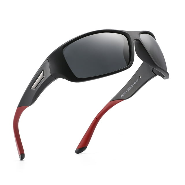 PUKCLAR Polarized Sports Sunglasses for Men Women Sunglasses Unbreakable Frame