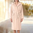 thumbnail image 5 of Gifts for Women Cotton Robes for Women Fleece Women's Nightgowns & Sleepshirts Oversize Cute Women's Sleepwear House Womens Robe Coffee, 5 of 9