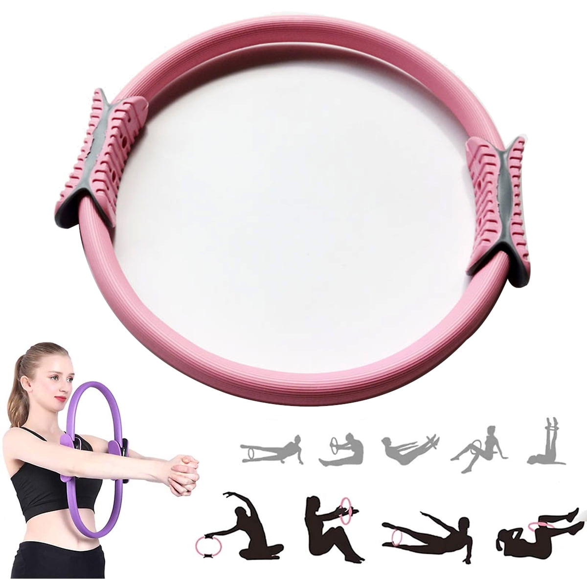 Details about   yoga ring fitness strecth circle pink color 