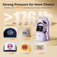 thumbnail image 5 of HTVRONT Auto Hat Press Machine - Hat Heat Press Machine with Precise Temp&Timer Control, Hat Heat Press Machine for Caps with 2 Platens, Compatible with DTF Film, Embroidery, Sublimation (Purple), 5 of 9