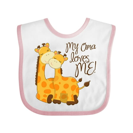 

Inktastic My Oma Loves Me! Gift Baby Boy or Baby Girl Bib