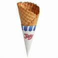 thumbnail image 1 of JOY Large Jacketed Waffle Cone - 180/Case for Insulated Ice Cream Delights – Bulk Sanitary Crisp Large Sweet Waffle Cones with Paper Jackets for Parlors and Cafes, 1 of 2