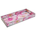 thumbnail image 1 of Pink Floral Print Decorative Glass Tray, 1 of 1