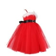 thumbnail image 2 of TiaoBug Kids Girls Red Braces Tulle Dress Christmas Party Formal Gown 2-8T, 2 of 6