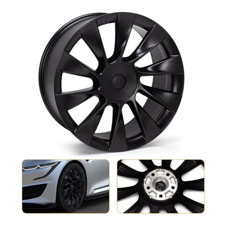 New 21 Inch Alloy Wheel Front Rim Black 21 x 9.5'' for 2020 - 2024 Model Y