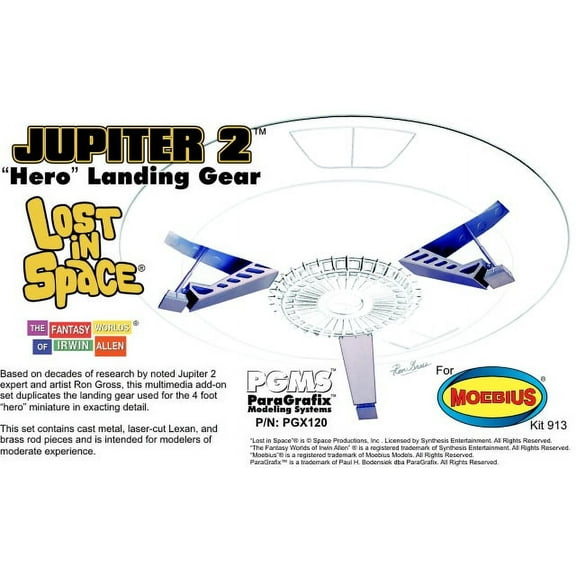 Lost In Space - Jupiter 2 Hero Landing Gear for 1:35 Scale Moebius Kit - PGX120 ParaGrafix